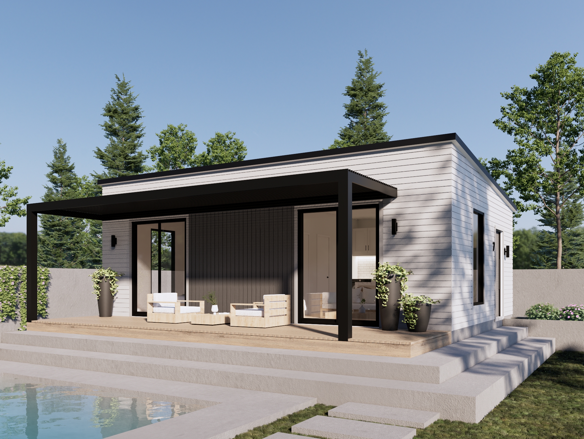 1 Bedroom_Exterior_Pergola