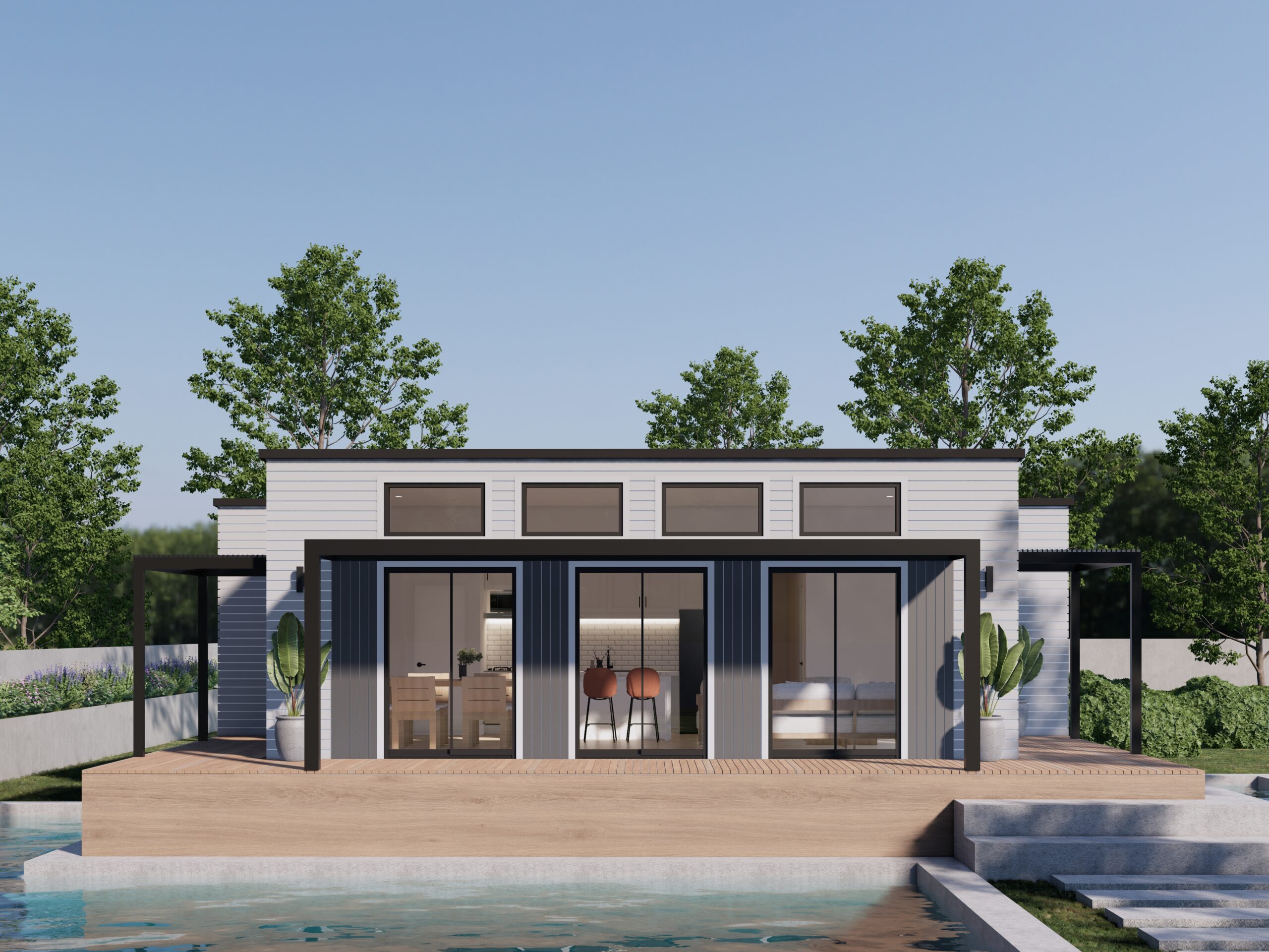Exterior Front-Pergola